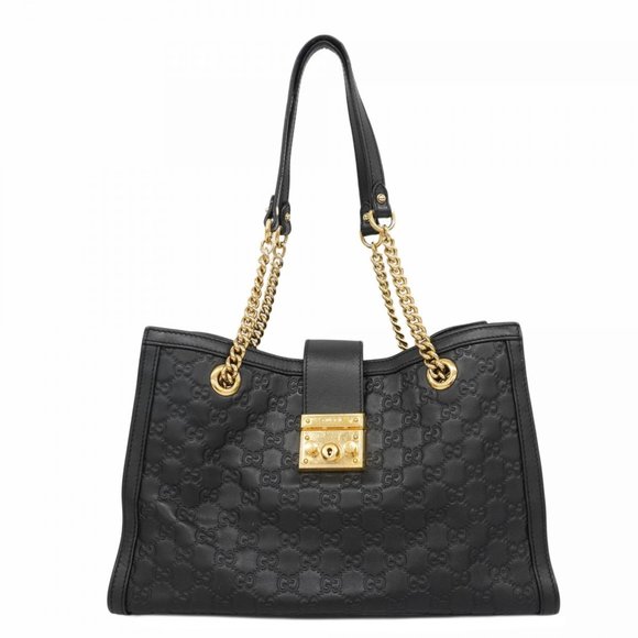 GUCCI Black Leather Shoulder Bag - Picture 1 of 16